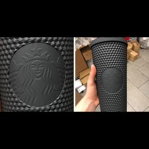 Matte black Starbucks tumbler